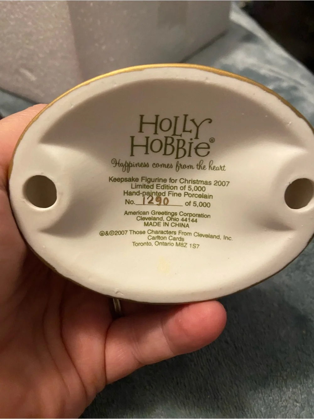 Red Holiday Figurine Writing Ornament - Unbranded